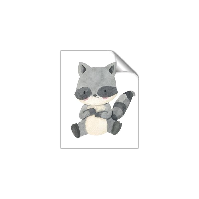 Picture of Woodland animals Raccoon _GroupedProduct_Rectangle_Portrait_Mini_ _GroupedProduct_Rectangle_Portrait_Unframed_Print_Only_