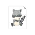 Picture of Woodland animals Raccoon _GroupedProduct_Rectangle_Portrait_Mini_ _GroupedProduct_Rectangle_Portrait_Unframed_Print_Only_