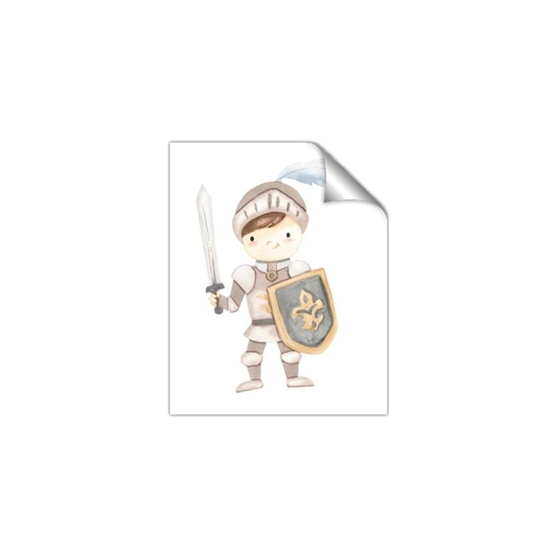 Picture of knight illustration for kids I _GroupedProduct_Rectangle_Portrait_Mini_ _GroupedProduct_Rectangle_Portrait_Unframed_Print_Only_