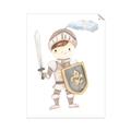 Picture of knight illustration for kids I _GroupedProduct_Rectangle_Portrait_Mini_ _GroupedProduct_Rectangle_Portrait_Unframed_Print_Only_