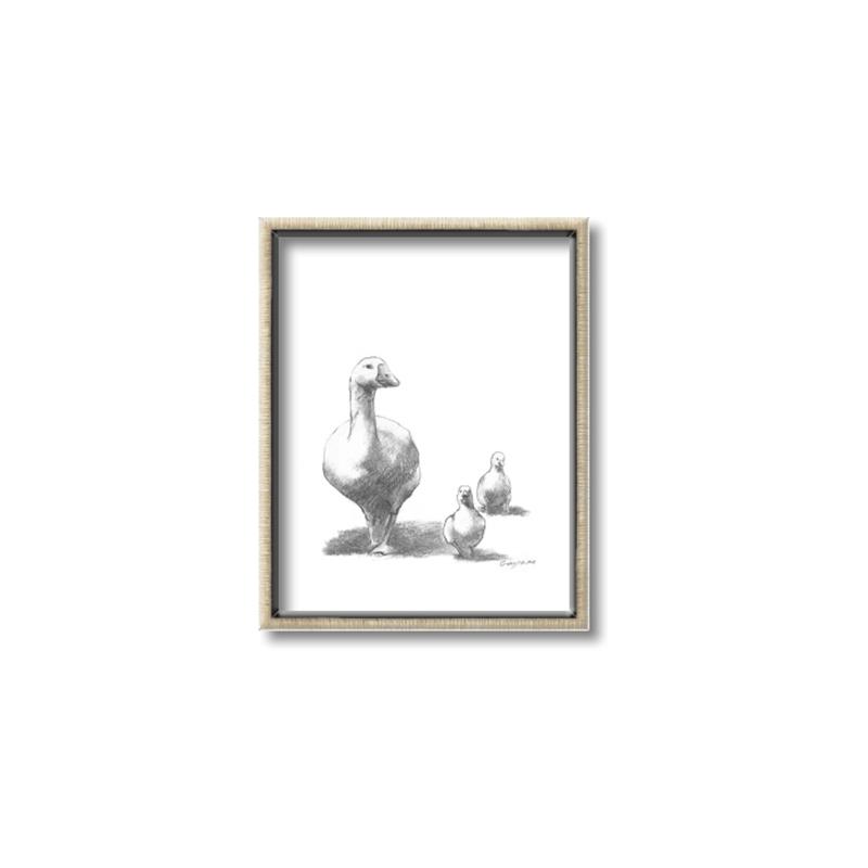 Picture of Duck and Chicks _GroupedProduct_Rectangle_Portrait_Mini_ _GroupedProduct_Rectangle_Portrait_Canvas_Framed_