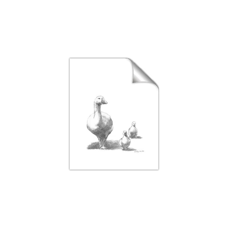 Picture of Duck and Chicks _GroupedProduct_Rectangle_Portrait_Mini_ _GroupedProduct_Rectangle_Portrait_Unframed_Print_Only_