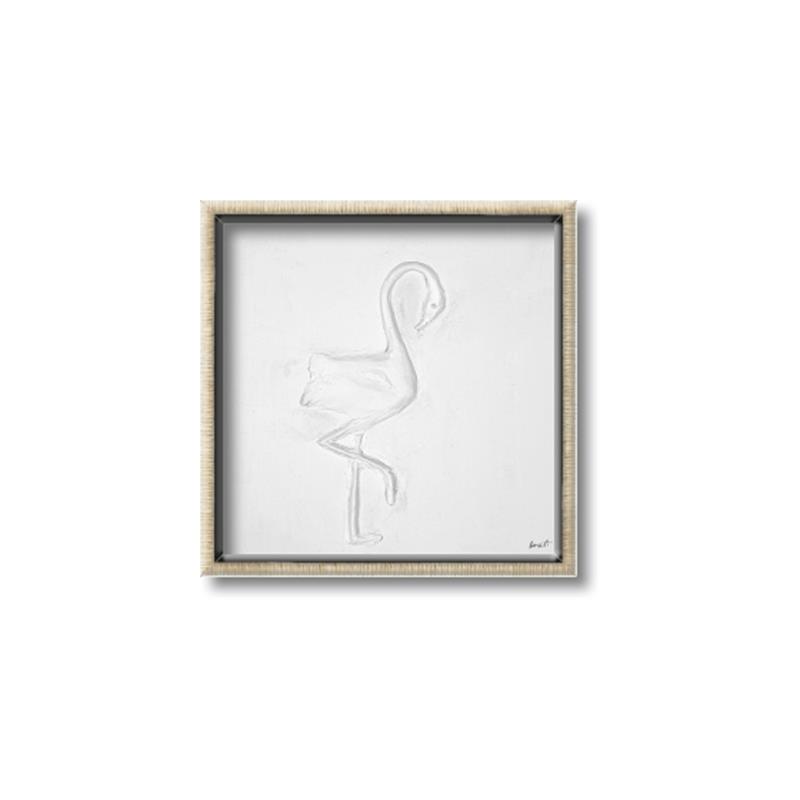 Picture of Snow White Baby Flamingo _GroupedProduct_Square_Canvas_Framed_