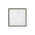 Picture of Snow White Baby Flamingo _GroupedProduct_Square_Canvas_Framed_