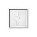 Picture of Snow White Baby Flamingo _GroupedProduct_Square_Canvas_Framed_