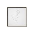 Picture of Snow White Baby Flamingo _GroupedProduct_Square_Canvas_Framed_