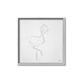 Picture of Snow White Baby Flamingo _GroupedProduct_Square_Canvas_Framed_