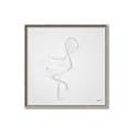 Picture of Snow White Baby Flamingo _GroupedProduct_Square_Canvas_Framed_