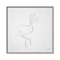 Picture of Snow White Baby Flamingo _GroupedProduct_Square_Canvas_Framed_