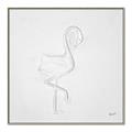 Picture of Snow White Baby Flamingo _GroupedProduct_Square_Canvas_Framed_