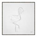 Picture of Snow White Baby Flamingo _GroupedProduct_Square_Canvas_Framed_
