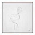 Picture of Snow White Baby Flamingo _GroupedProduct_Square_Canvas_Framed_
