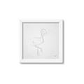 Picture of Snow White Baby Flamingo _GroupedProduct_Square_Framed_Matted_