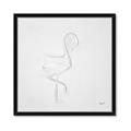 Picture of Snow White Baby Flamingo _GroupedProduct_Square_Framed_Matted_