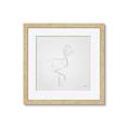Picture of Snow White Baby Flamingo _GroupedProduct_Square_Framed_Matted_