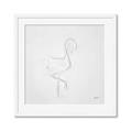 Picture of Snow White Baby Flamingo _GroupedProduct_Square_Framed_Matted_