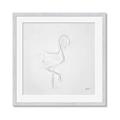 Picture of Snow White Baby Flamingo _GroupedProduct_Square_Framed_Matted_